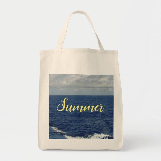 Summer Blue Ocean Canvas tas (Voorkant)