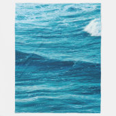 Summer Blue Ocean Wave Fleece Deken (Voorkant)
