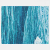 Summer Blue Ocean Wave Fleece Deken (Voorkant (Horizontaal))