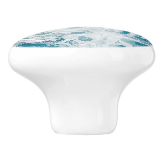 Summer Blue Ocean Wave Keramische Knop (Zijkant)