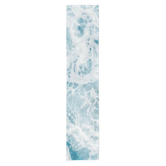 Summer Blue Ocean Wave Korte Tafelloper (Voorkant)