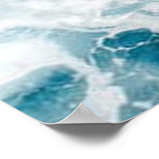 Summer Blue Ocean Wave Poster (Hoek)
