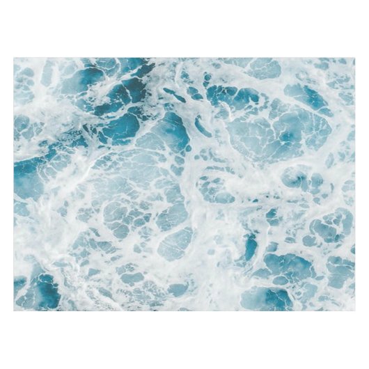 Summer Blue Ocean Wave Tafelkleed (Voorkant (Horizontaal))