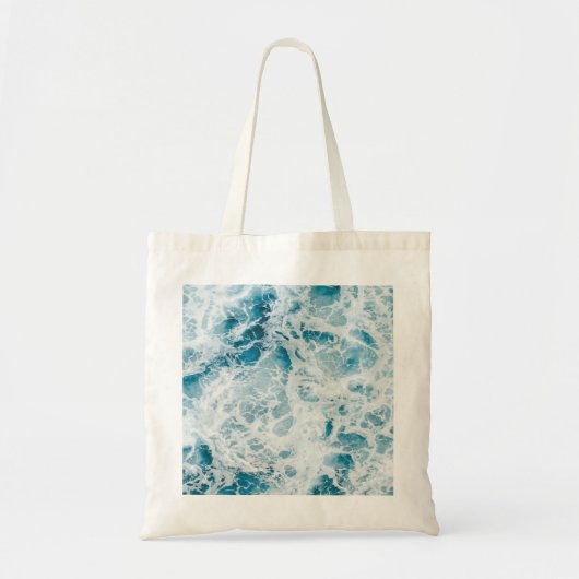 Summer Blue Ocean Wave Tote Bag (Voorkant)