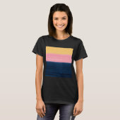 Summer Blue Pink Yellow Strokes Stripint Paint T-shirt (Voorkant volledig)