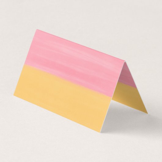 Summer Blue Pink Yellow Strokes Stripint Paint Visitekaartje (Achterkant)