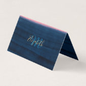 Summer Blue Pink Yellow Strokes Stripint Paint Visitekaartje (Voorkant)