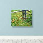 Summer Blue Ridge Parkway USA Wildflower Foto Canvas Afdruk (Insitu (Houten vloer))