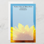 Summer Blue Sky met Gellow Sunflower Briefpapier (Voorkant / Achterkant)