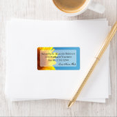 Summer Blue Sky met Gellow Sunflower Etiket (Insitu)