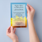 Summer Blue Sky met Gellow Sunflower Flyer (Hand)