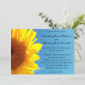 Summer Blue Sky met Gellow Sunflower Kaart (Staand voorkant)