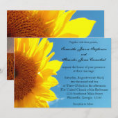 Summer Blue Sky met Gellow Sunflower Kaart (Voorkant / Achterkant)