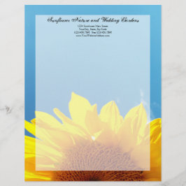 Summer Blue Sky met Gellow Sunflower Persoonlijk Briefhoofd