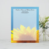 Summer Blue Sky met Gellow Sunflower Persoonlijk Briefhoofd (Staand voorkant)