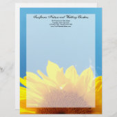 Summer Blue Sky met Gellow Sunflower Persoonlijk Briefhoofd (Voorkant / Achterkant)