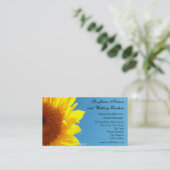 Summer Blue Sky met Gellow Sunflower Visitekaartje (Staand voorkant)