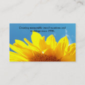 Summer Blue Sky met Gellow Sunflower Visitekaartje (Achterkant)