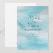 Summer Blue Sky White Clouds Weddenschap Kaart (Voorkant / Achterkant)