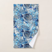 Summer Blue Waratah Florals Bad Handdoek (Handdoek)