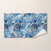 Summer Blue Waratah Florals Bad Handdoek (Handdoek)
