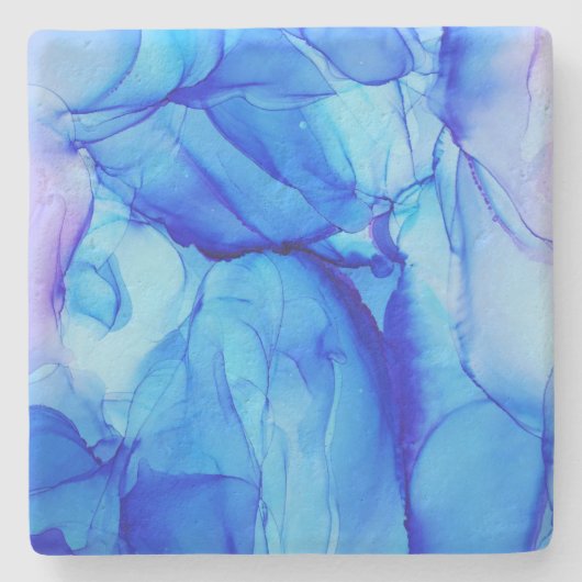 Summer Blue Water Stenen Onderzetter (Voorkant)