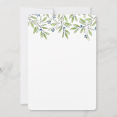 Summer Blueberry Foliage Bridal Brunch Invitation Kaart (Achterkant)