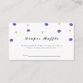 Summer Blueberry Fruit Luier Raffle Baby shower Informatiekaartje (Voorkant)