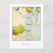 Summer Bluebird Franse Mode Briefkaart (Voorkant)