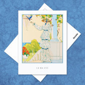 Summer Bluebird Franse Mode Briefkaart