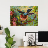 Summer Bluebird Medium Poster (Thuiskantoor)