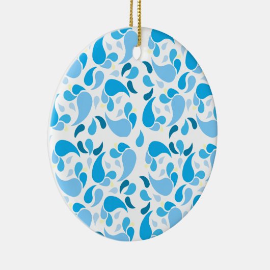 Summer Blues Ceramic Ornament (Rechts)