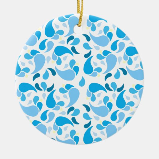 Summer Blues Ceramic Ornament (Voorkant)
