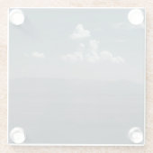 Summer Blues Glazen Onderzetter (Achterkant)