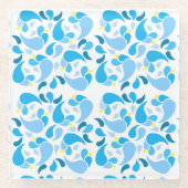 Summer Blues Glazen Onderzetter (Voorkant)