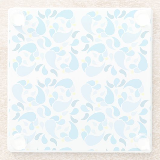 Summer Blues Glazen Onderzetter (Achterkant)