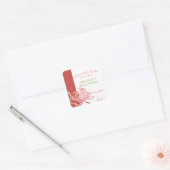 Summer Blush Floral Wedding Save the Date Vierkante Sticker (Envelop)