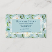 Summer Blush Lacy Floral Blooms Visitekaartje (Achterkant)
