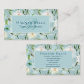 Summer Blush Lacy Floral Blooms Visitekaartje (Voorkant / Achterkant)