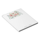 Summer Blush Pink Flowers Greenery Notitieblok (Schuin)