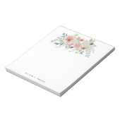 Summer Blush Pink Flowers Greenery Notitieblok (Linkerzijde)