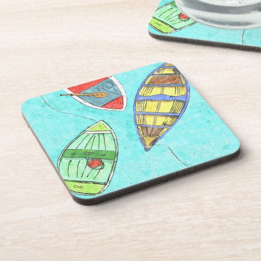 Summer Boats at Rest Onderzetters (Linkerzijde)