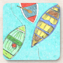 Summer Boats at Rest Onderzetters