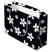Summer Boho Black White Daisy Flowers Groot Cadeauzakje (Achterkant Gekanteld)