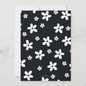 Summer Boho Black White Daisy Flowers Kaart (Achterkant)