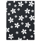 Summer Boho Black White Daisy Flowers Klembord (Achterkant)