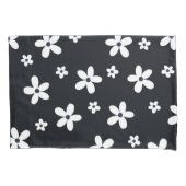 Summer Boho Black White Daisy Flowers Kussensloop (Voorkant-Links)