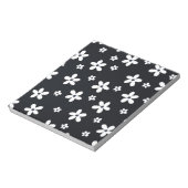 Summer Boho Black White Daisy Flowers Notitieblok (Linkerzijde)