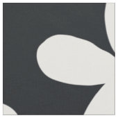 Summer Boho Black White Daisy Flowers Stof (Close Up)