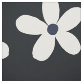Summer Boho Black White Daisy Flowers Stof (Swatch)